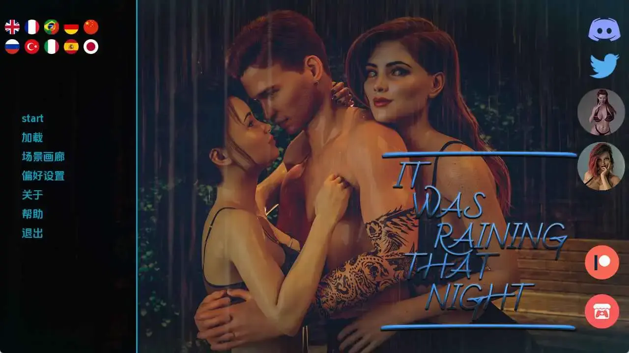 【欧美SLG/汉化/动态】那晚下着雨v0.12 AI版【PC+安卓/4.44G/更新】It Was Raining That Night [v0.12]-米哈社